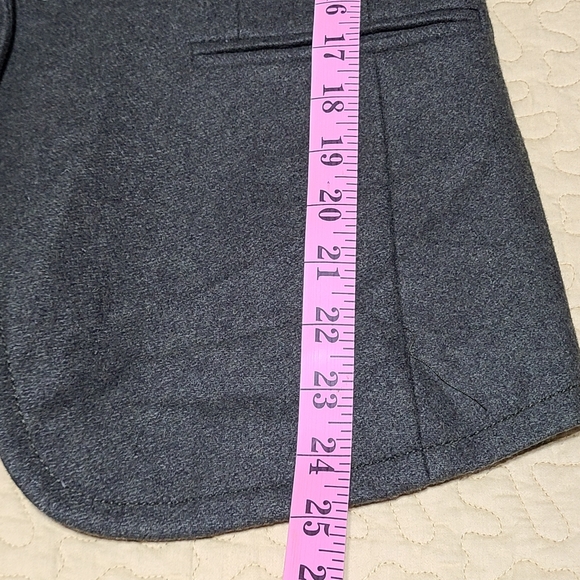 Loft Ann Taylor Blazer with faux fur removable collar wool blend jacket size 10p - Picture 16 of 16